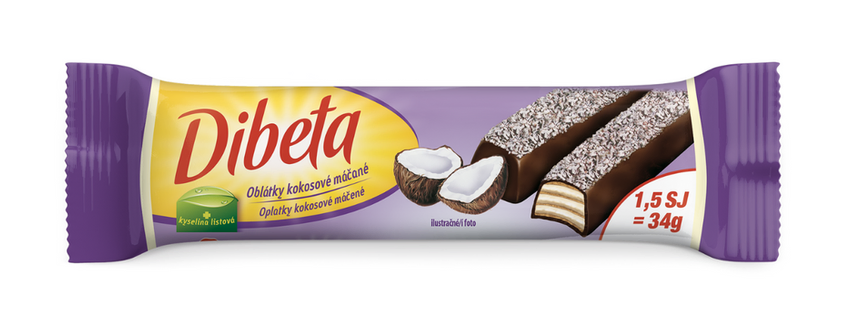 LH DIBETA oblátka kokos. máčané 34g